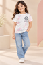 Pink & White Tie-Dye Printed T-Shirt