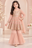 Embroidered Anarkali Sharara Set