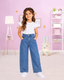 Embellished Wide-Leg Jeans Blue