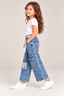 Washed Blue Denim Cargo Pant