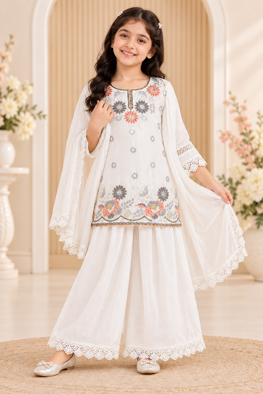 Embroidered Sharara Set