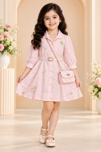 Shirt Dress with Sling Bag