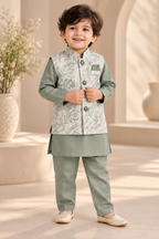 Sherwani with Printed Jacket