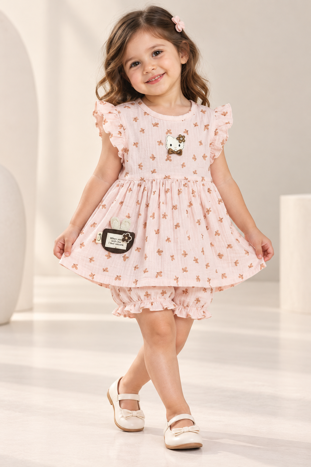 Printed Frock & Bloomer Set