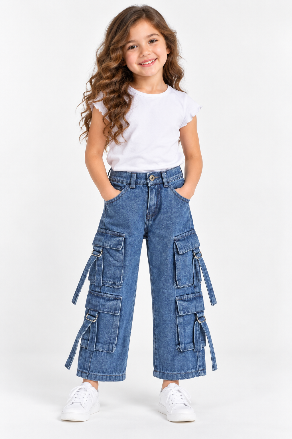 Denim Cargo Pants