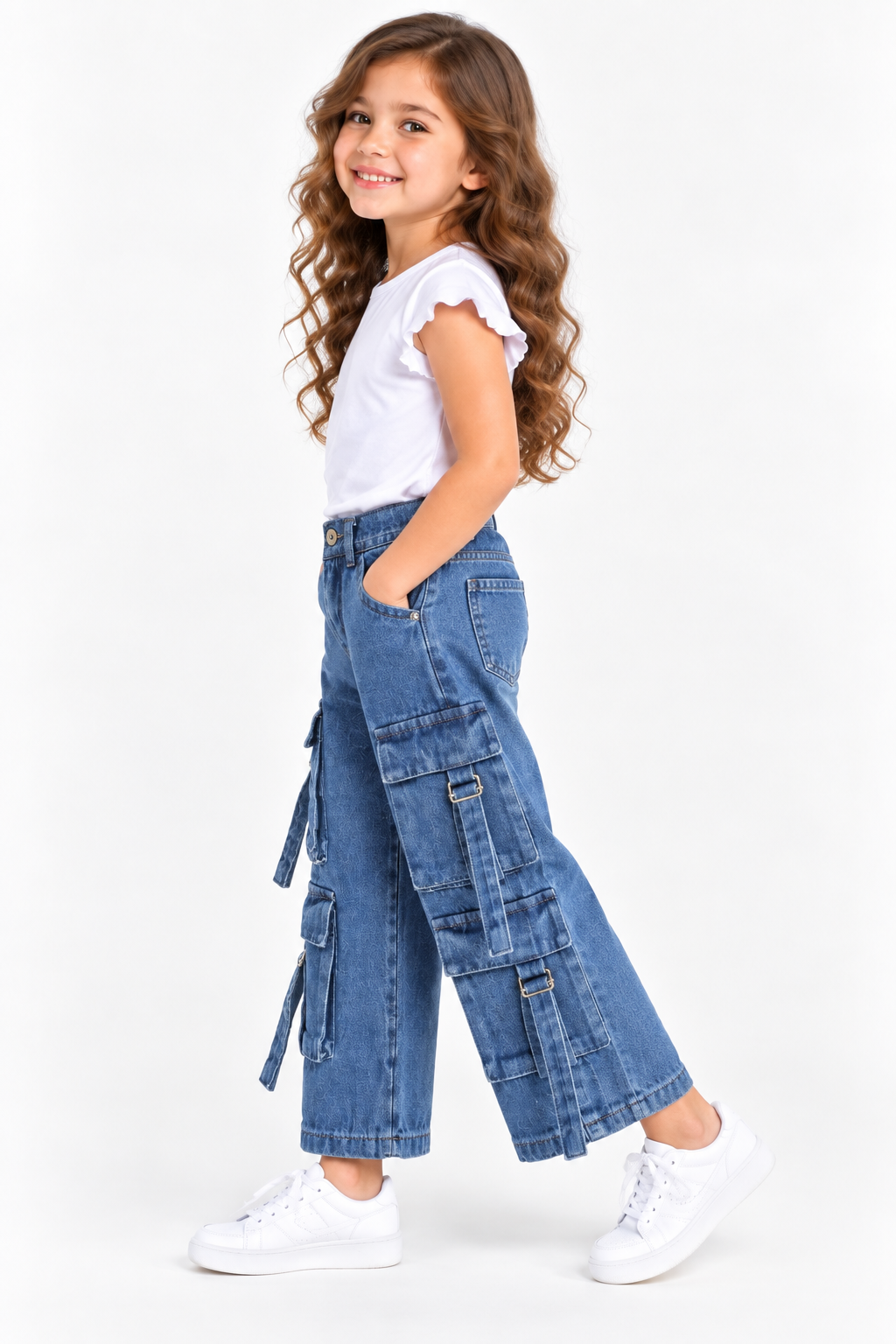 Denim Cargo Pants