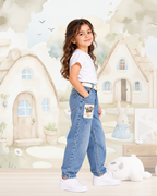 Wide-Leg Denim Jeans
