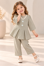 Peplum Top & Pants Set