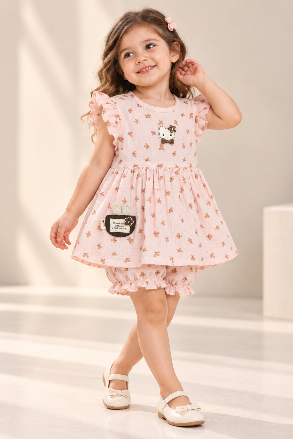 Printed Frock & Bloomer Set