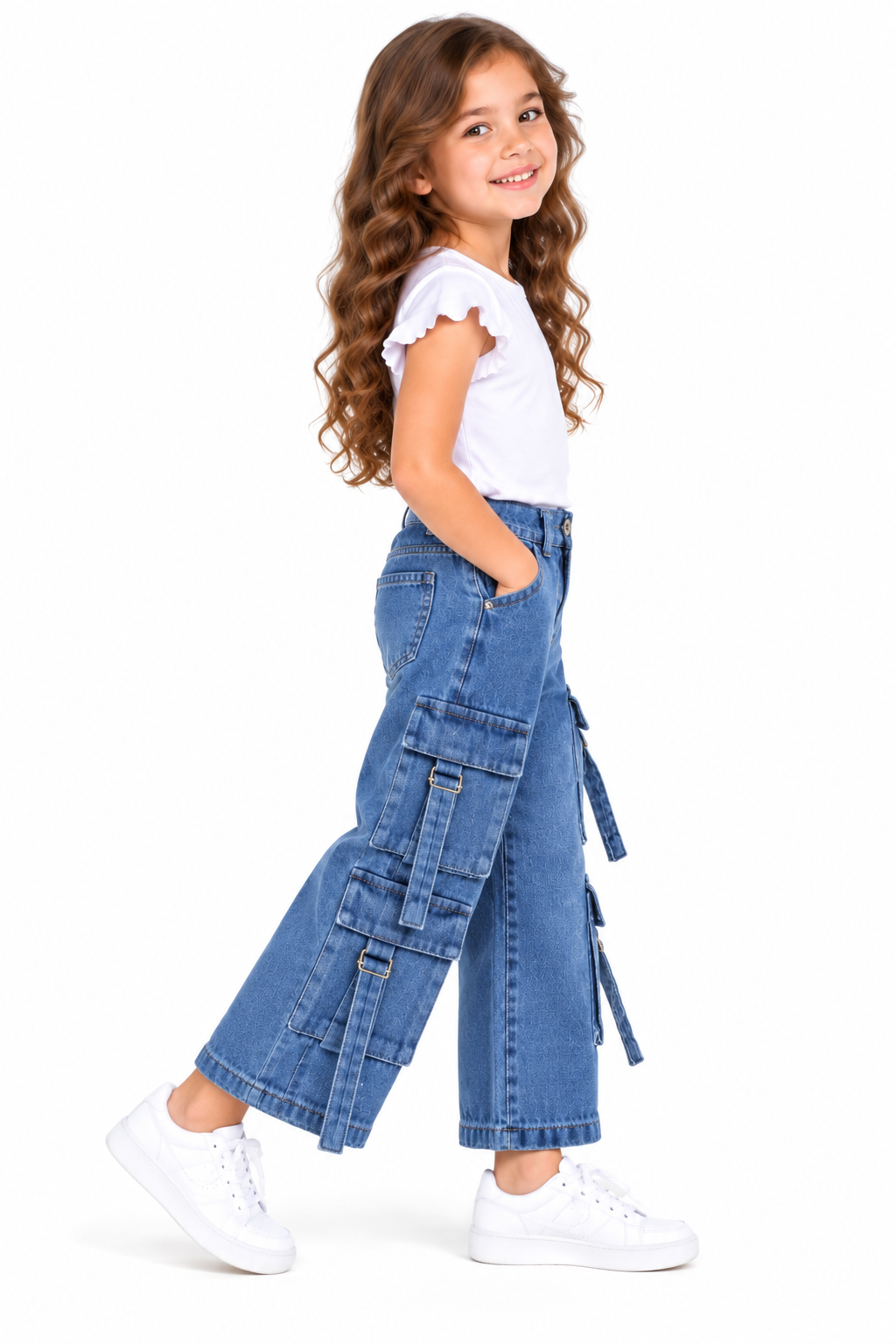 Denim Cargo Pants