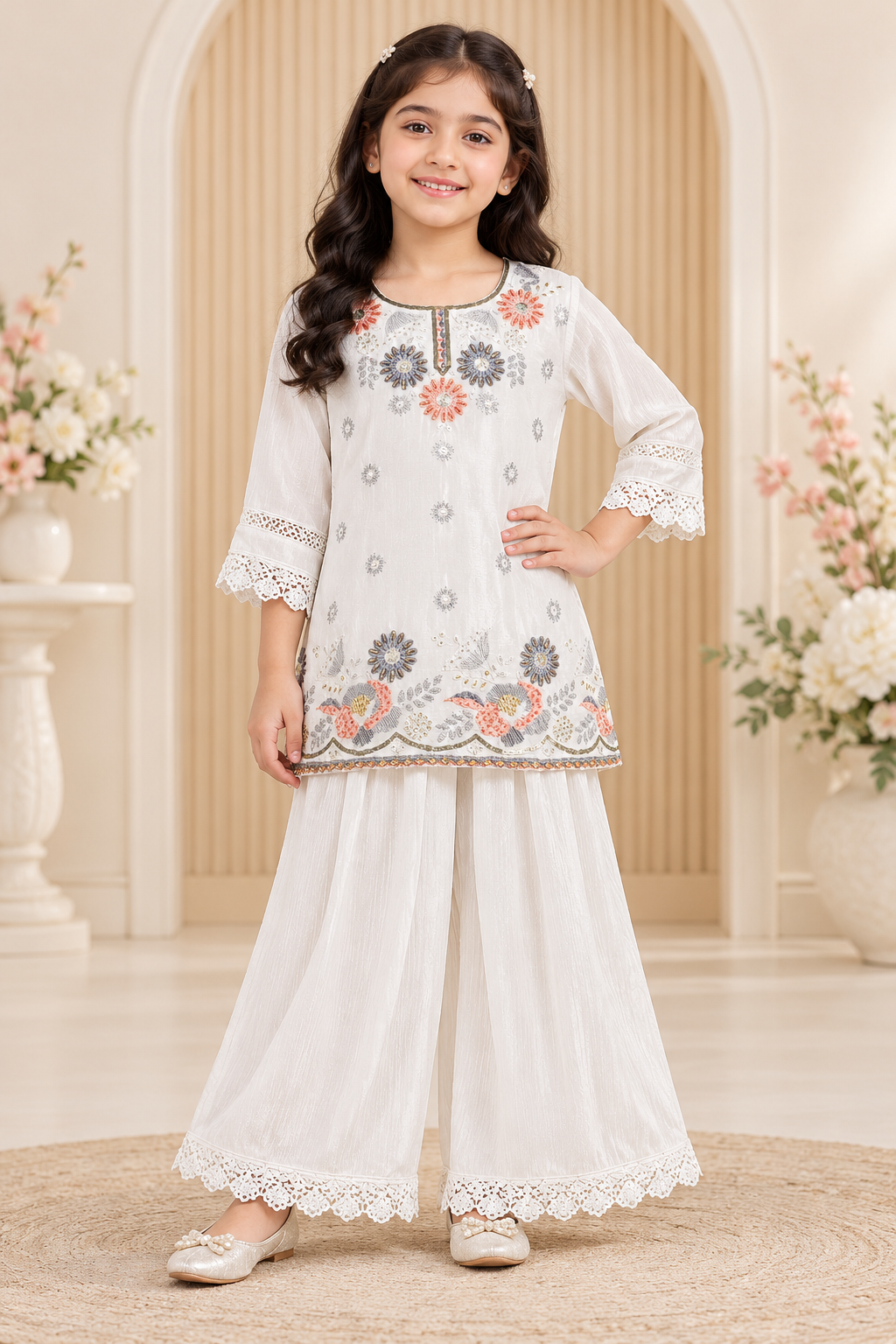 Embroidered Sharara Set