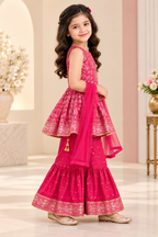 Anarkali Kurta with Sharara & Dupatta