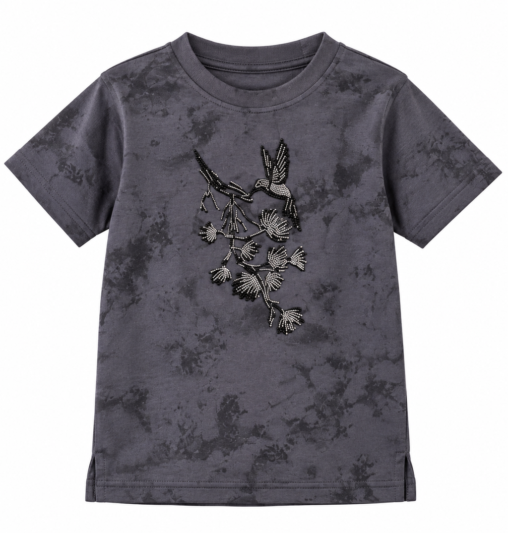 Charcoal Grey Printed T-Shirt