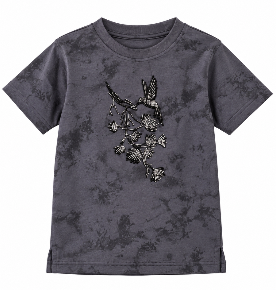 Charcoal Grey Printed T-Shirt