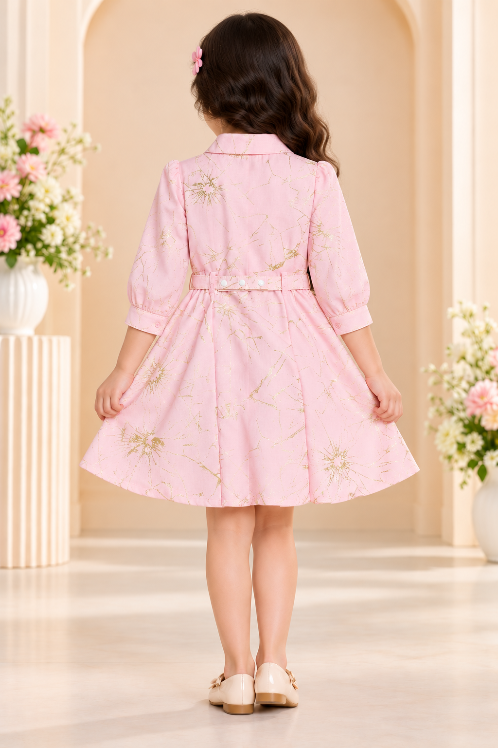 Shirt Dress with Sling Bag