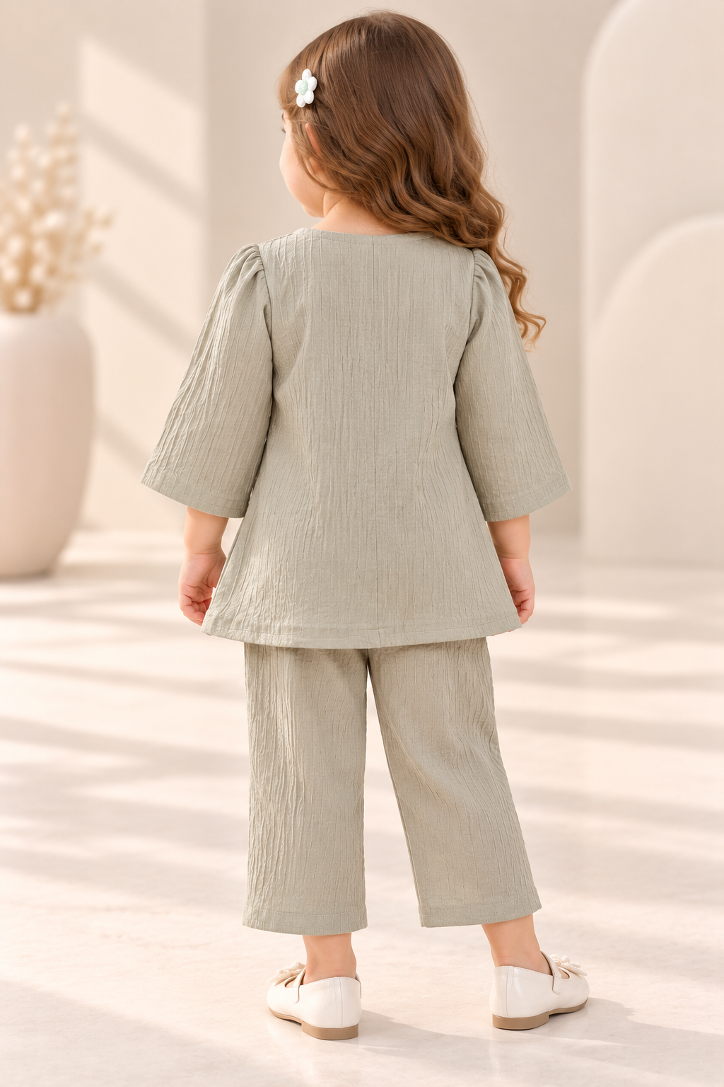 Peplum Top & Pants Set