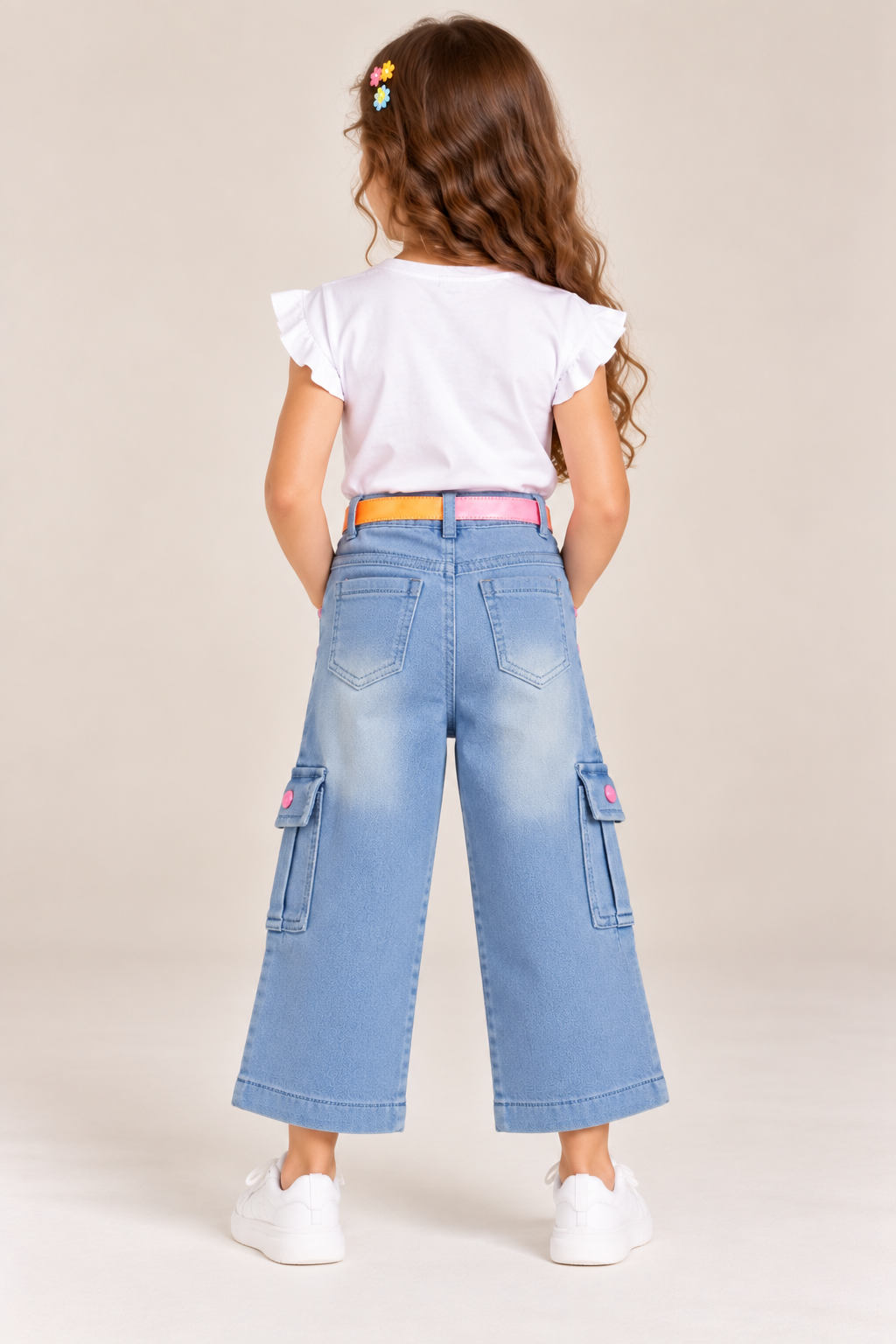 Light Blue Denim Cargo
