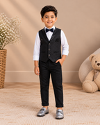 Waistcoat with satin-style lapels