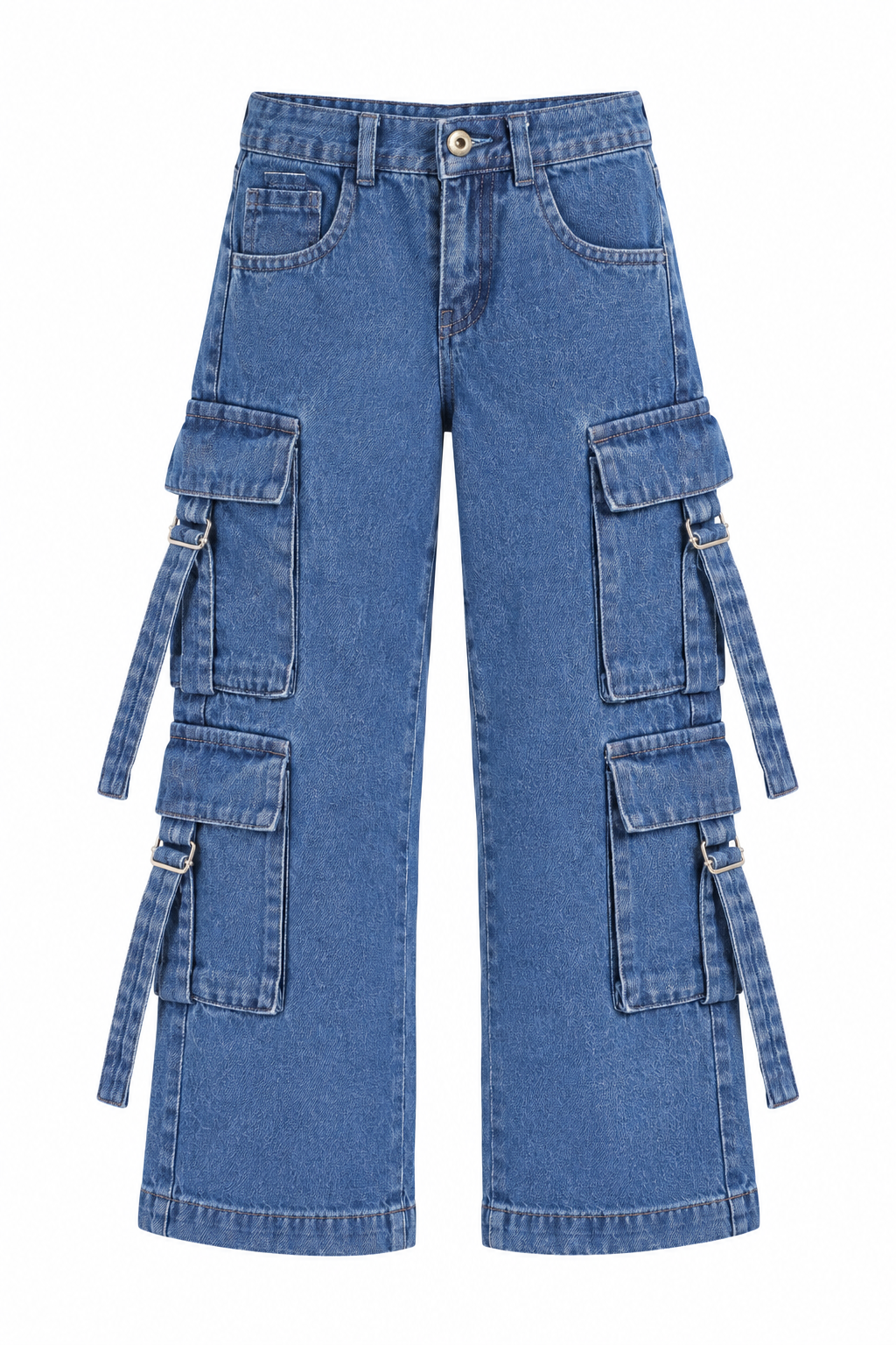 Denim Cargo Pants