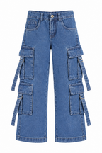 Denim Cargo Pants