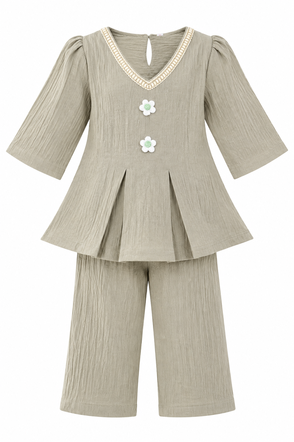Peplum Top & Pants Set