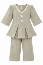 Peplum Top & Pants Set