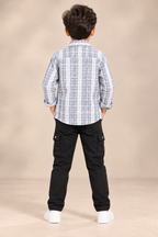 Checkered Shirt & Cargo Pant Set
