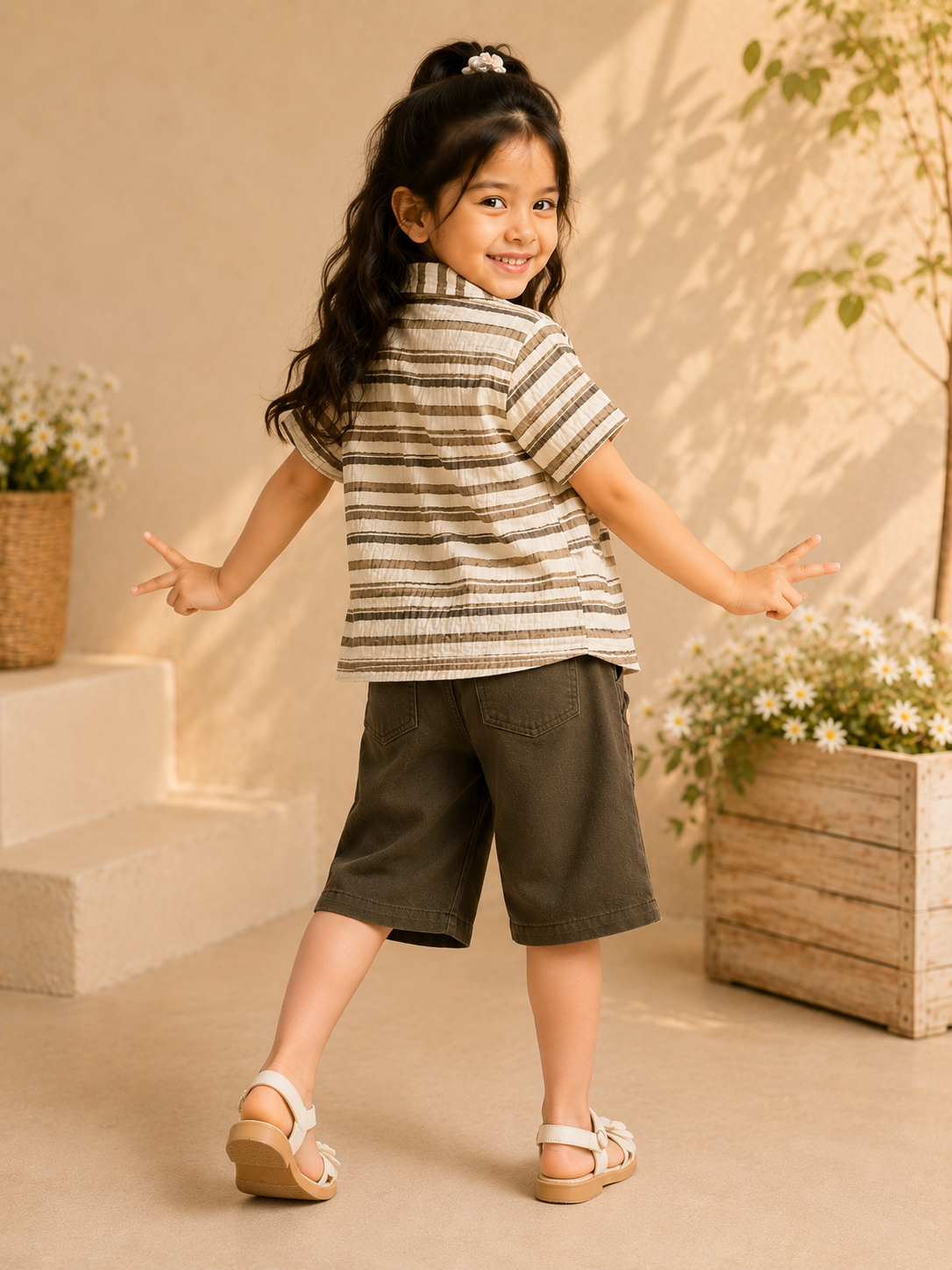 Girls Top Capri Set