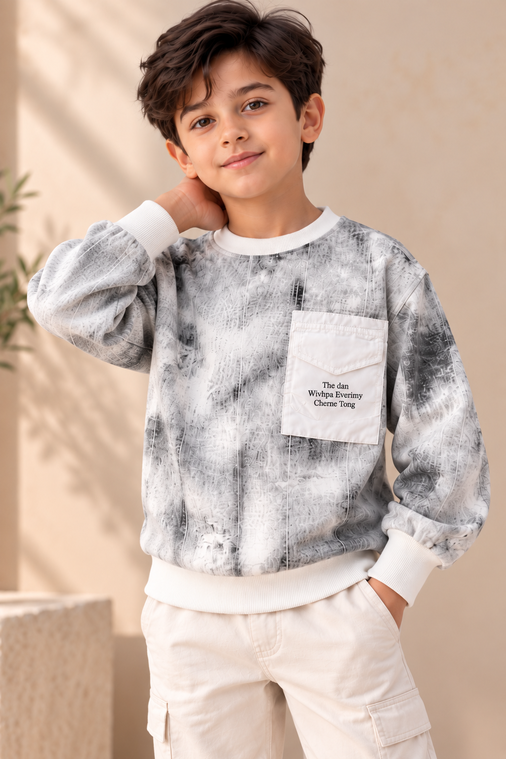 Sweatshirt Grey Printed