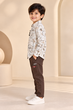 Shirt with T-Shirt & Trousers