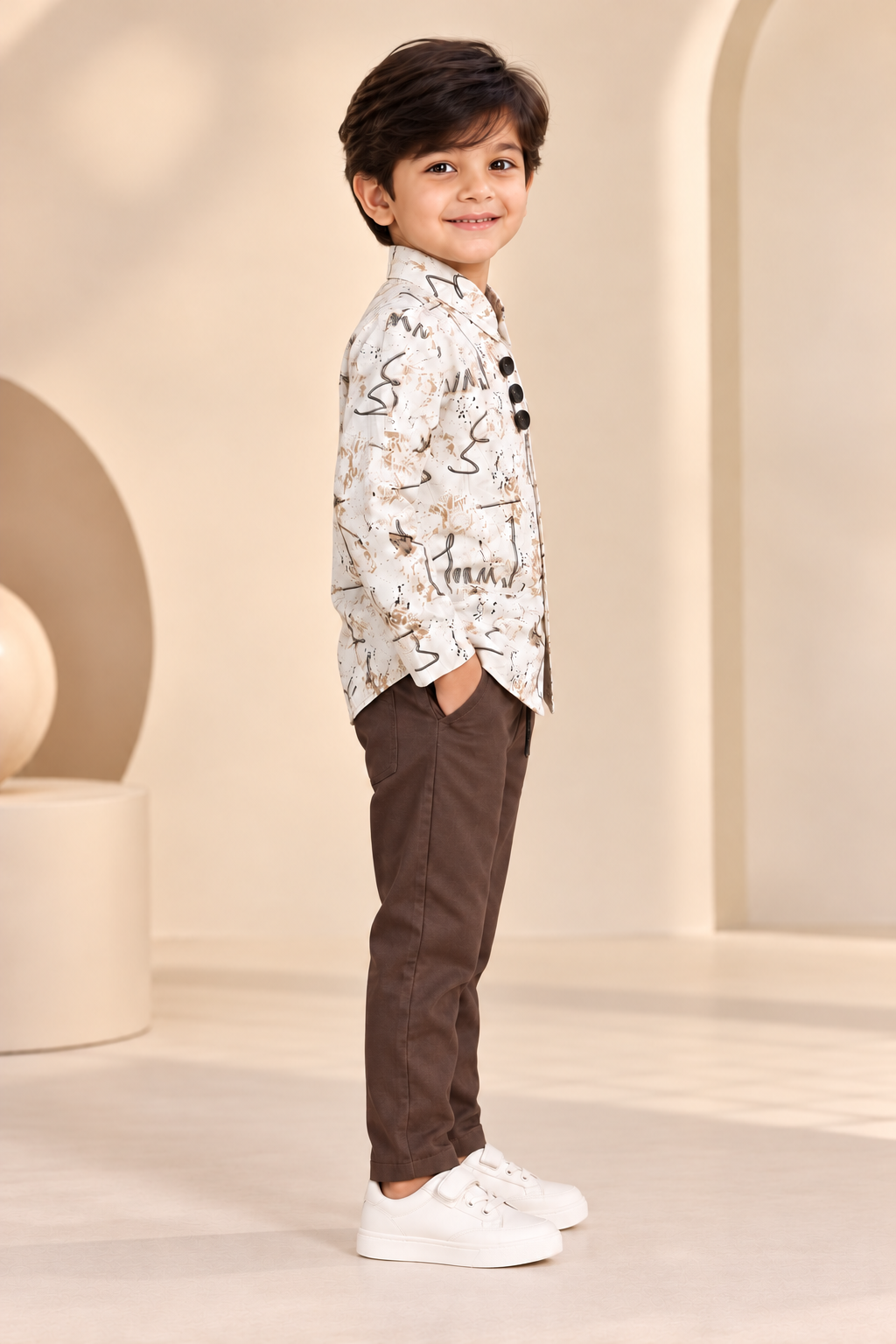 Shirt with T-Shirt & Trousers