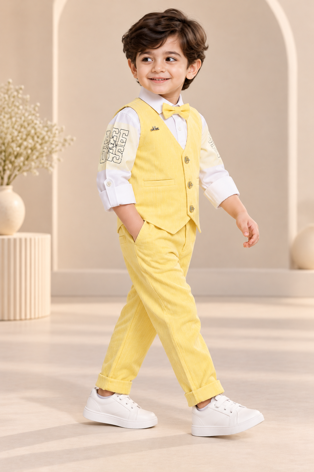 Waistcoat Set with Shirt & Trousers