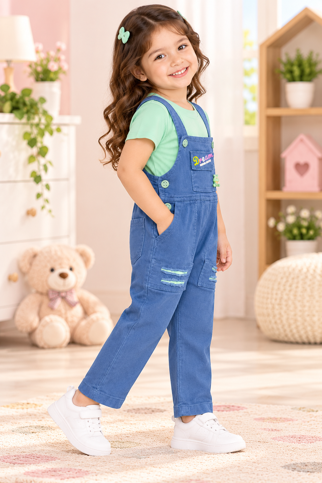 Girls’ Dungaree Set