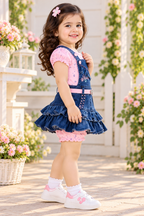 Denim Frock Set