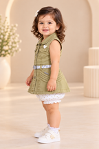 Denim Dress with Bloomer
