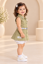 Denim Dress with Bloomer