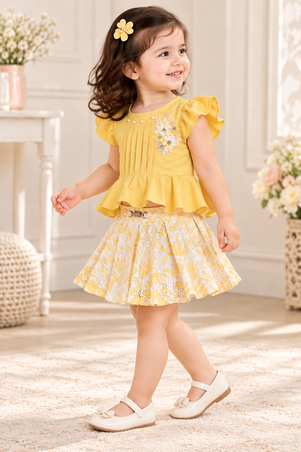 Top with Skirt Set