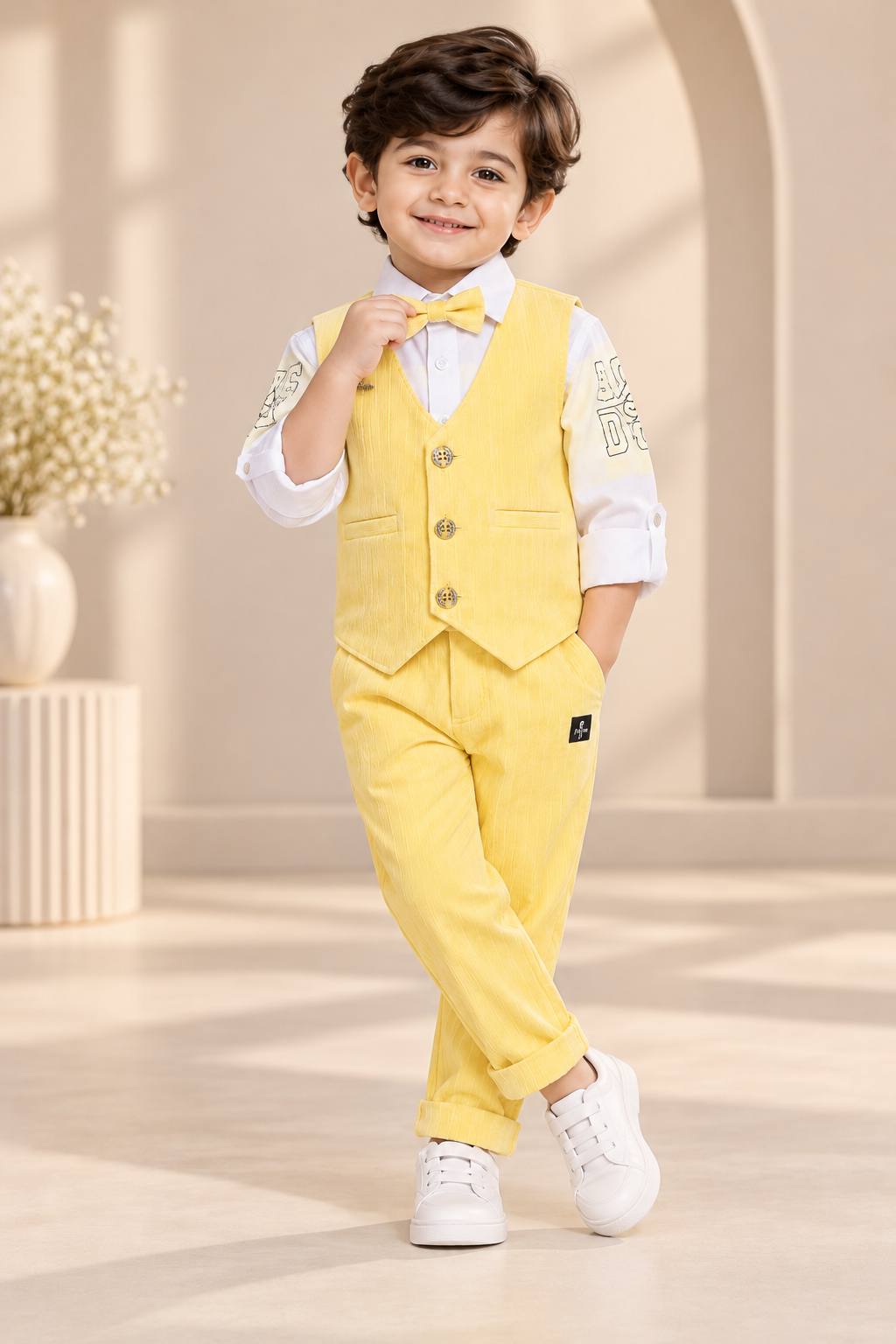 Waistcoat Set with Shirt & Trousers