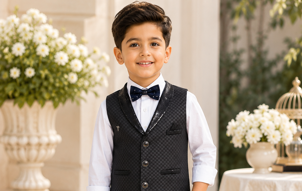 Waistcoat with satin-style lapels