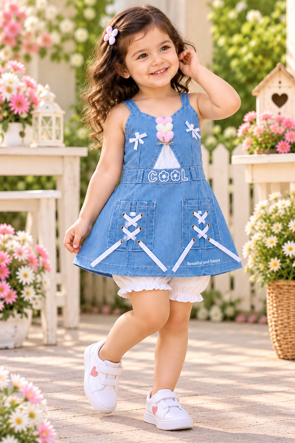 Denim Dress & Bloomer Set