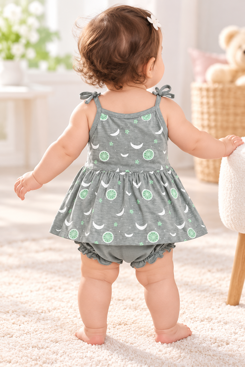 Baby Girl Floral Print Frock Set