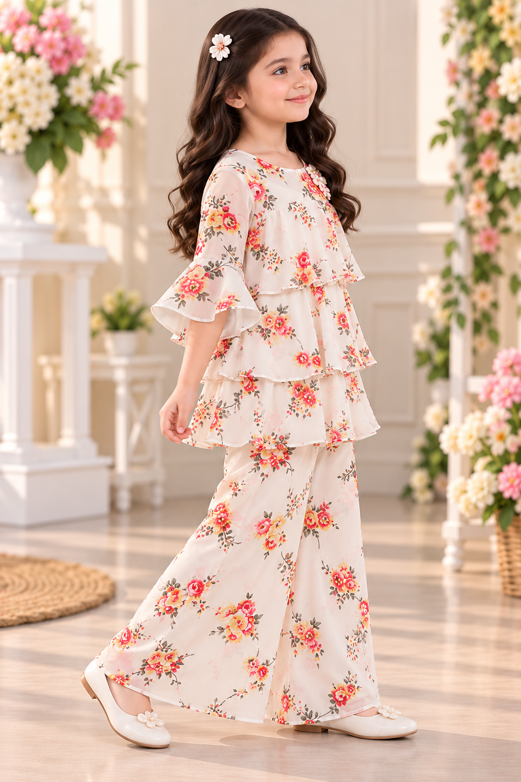 Floral Printed Top and Palazzo Set