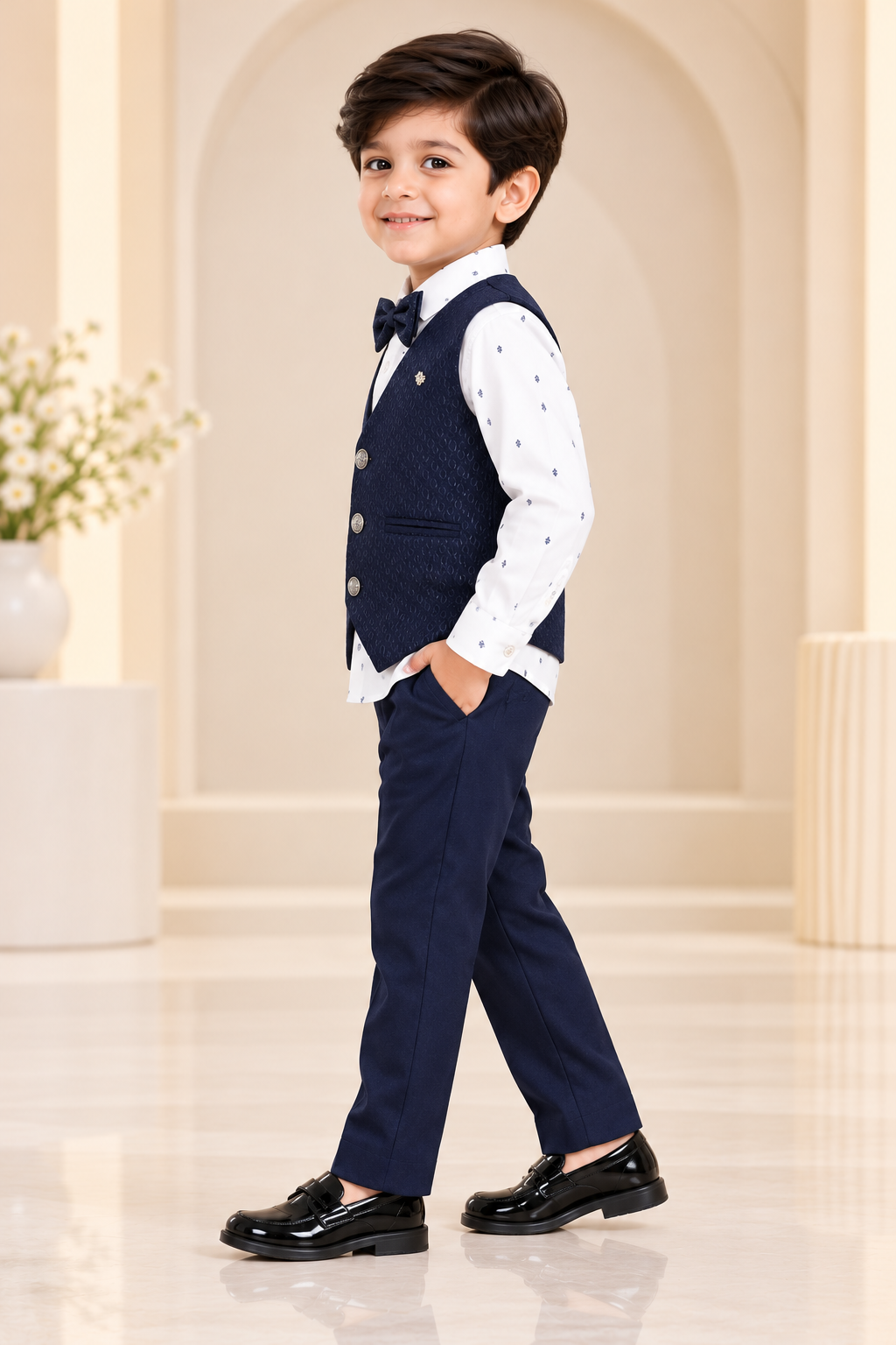 Waistcoat Set with Shirt & Trousers