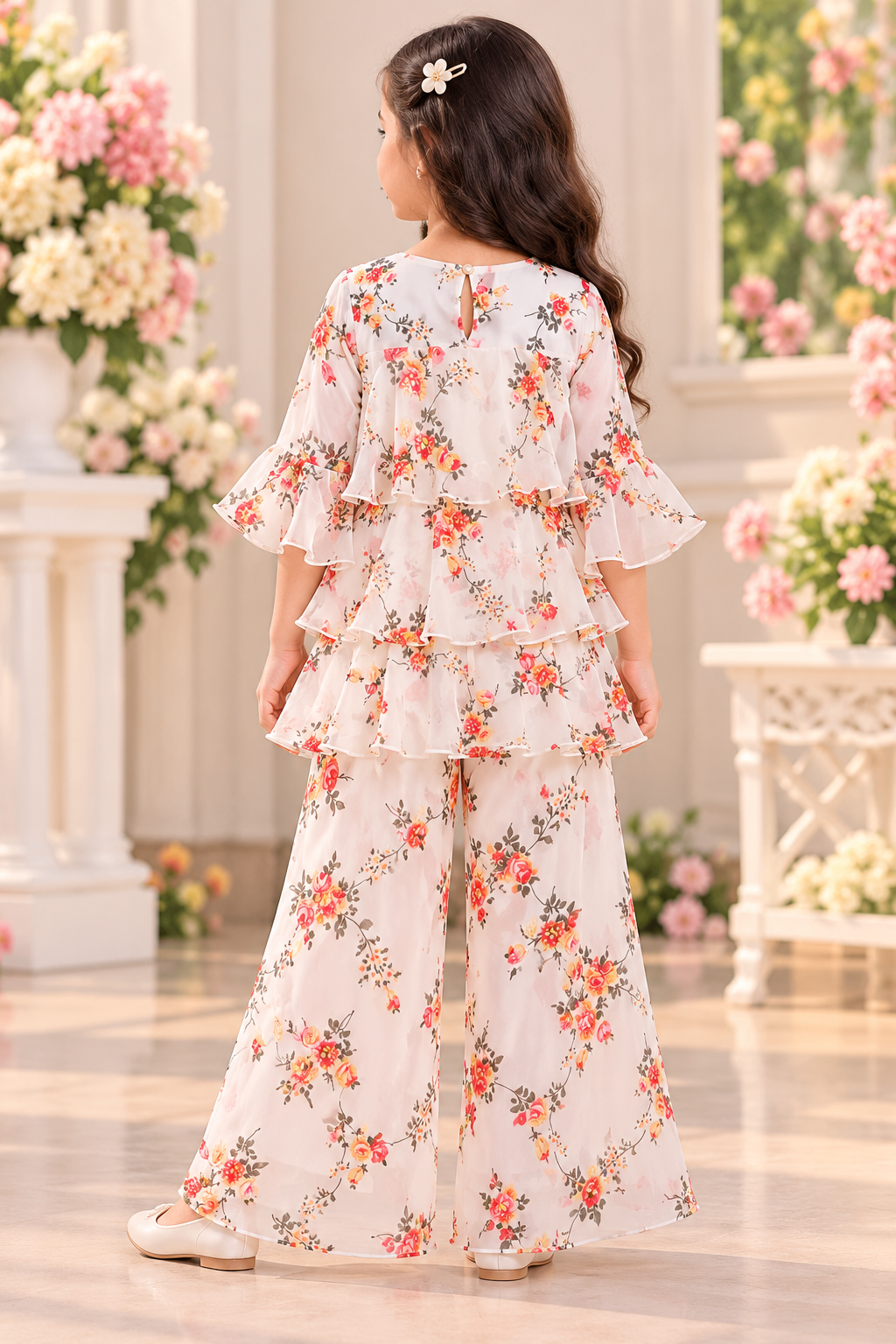 Floral Printed Top and Palazzo Set