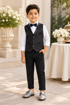 Waistcoat with satin-style lapels