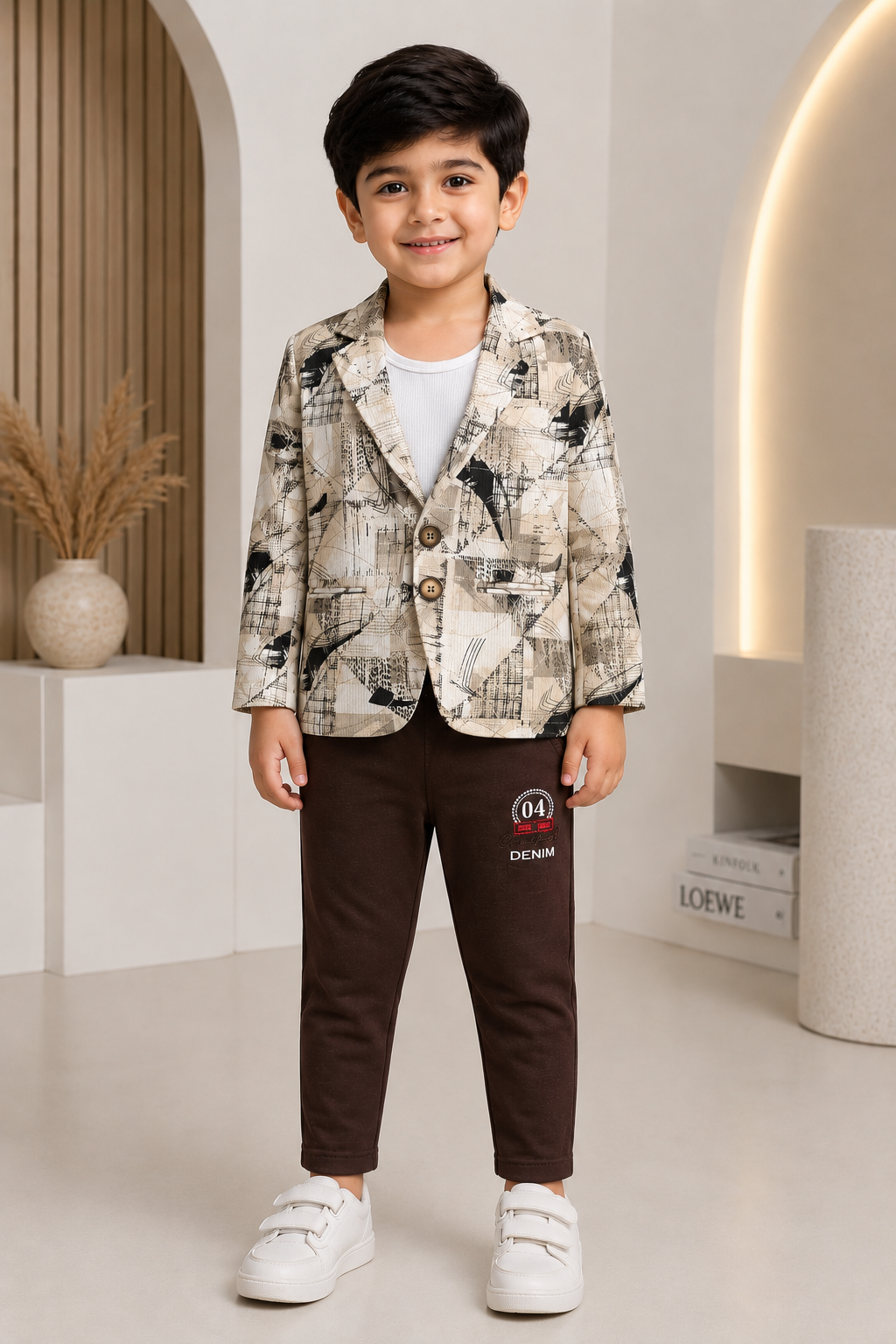 Printed Blazer & Trouser Set