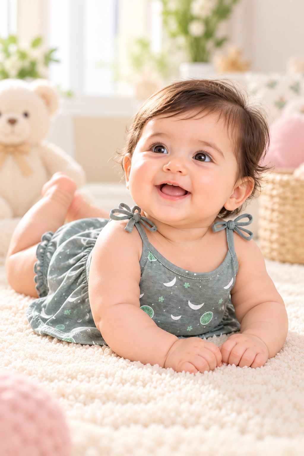 Baby Girl Floral Print Frock Set
