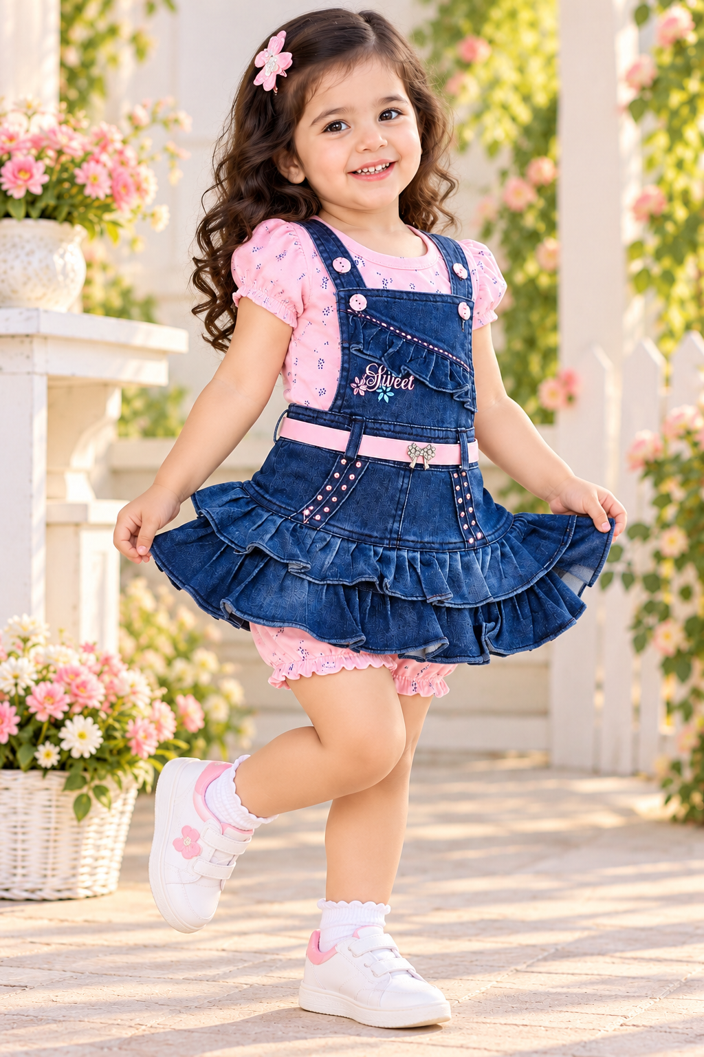 Denim Frock Set