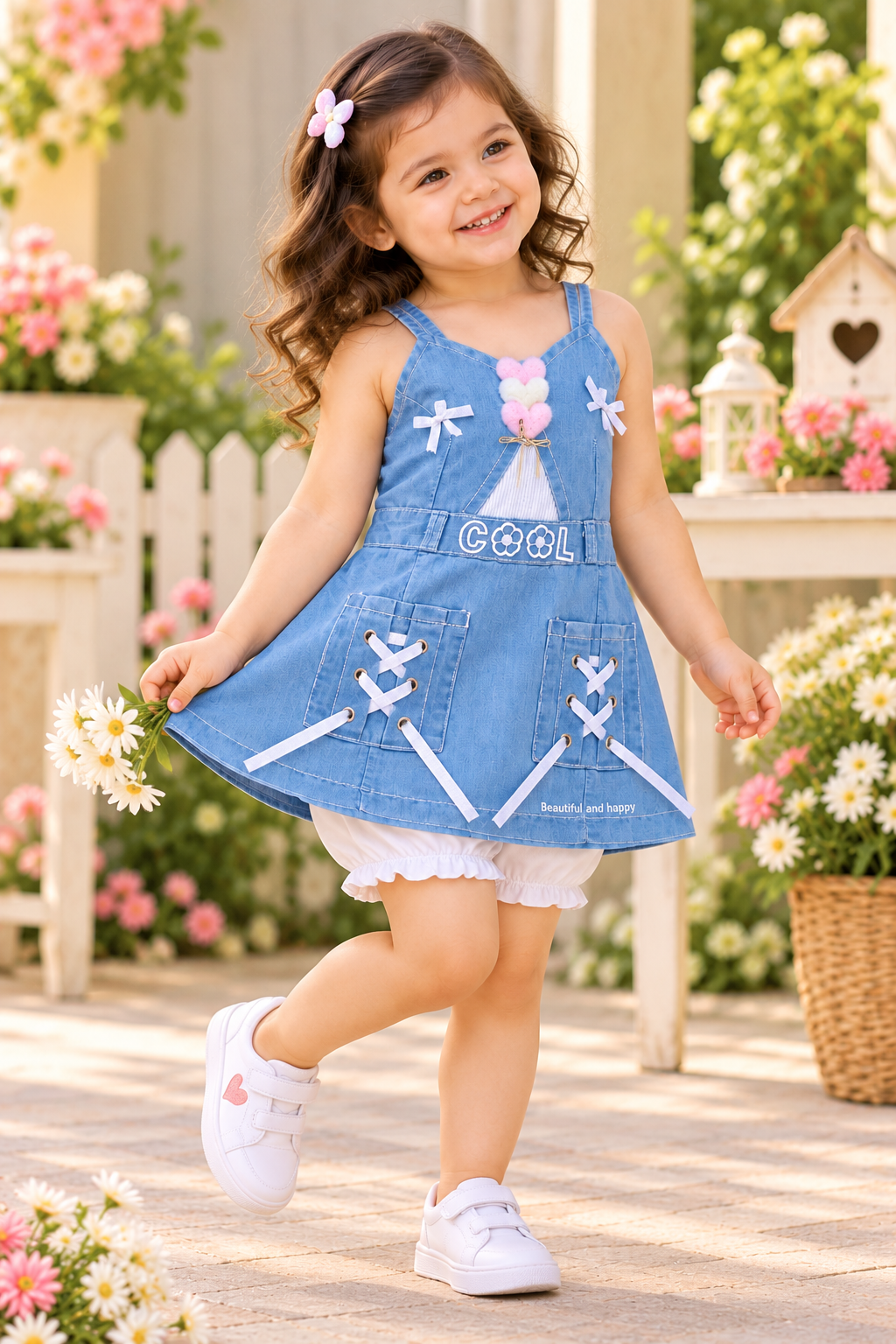 Denim Dress & Bloomer Set