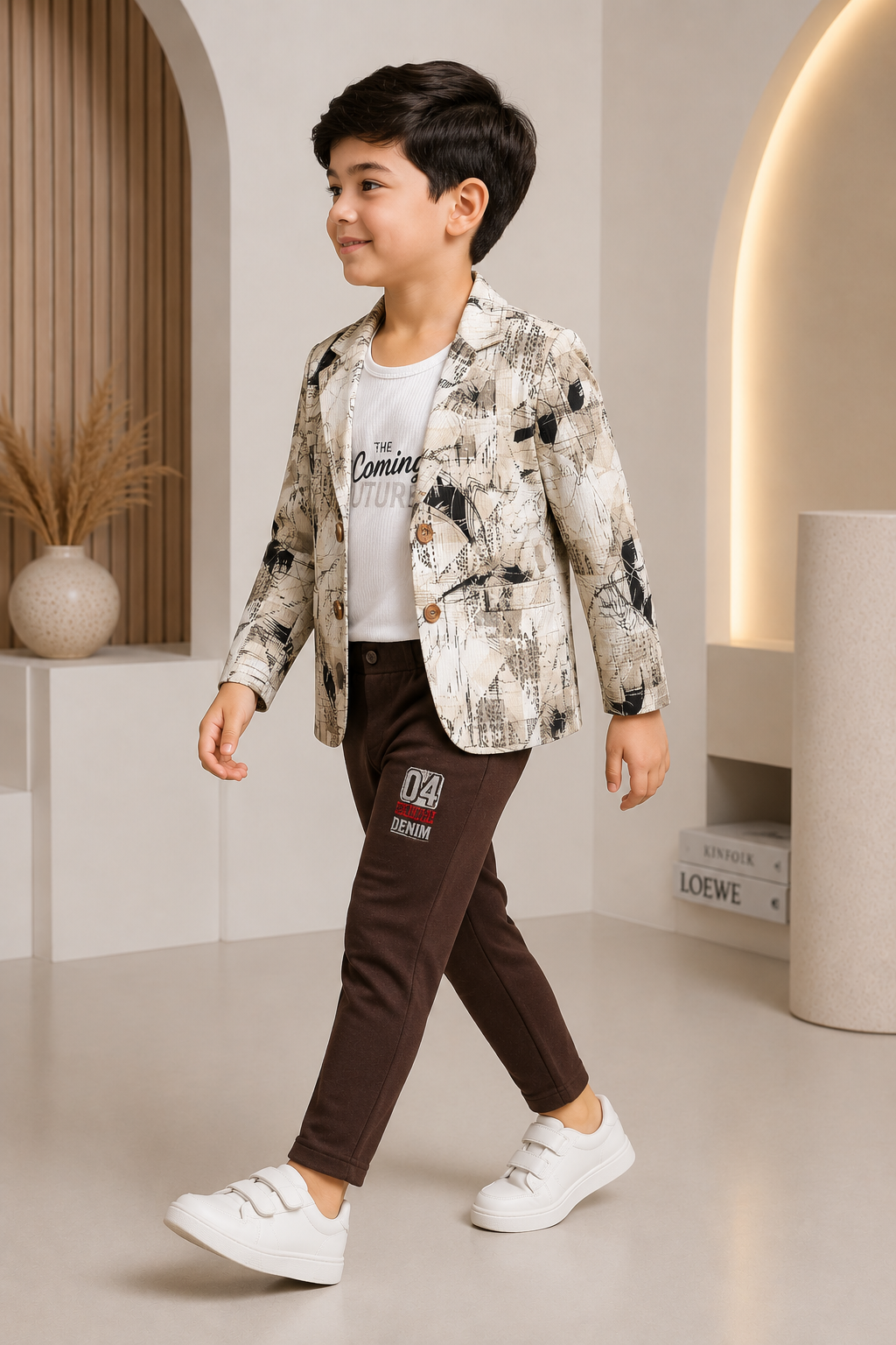 Printed Blazer & Trouser Set
